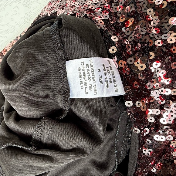 Charlotte Russe Gold Sequin Asymmetrical Mini Dress Medium - Picture 8 of 10